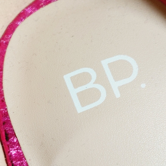 NEW BP BE PROUD Fynn Pink Metallic Ankle Strap Platform Heeled Sandals K297 - Picture 10 of 12